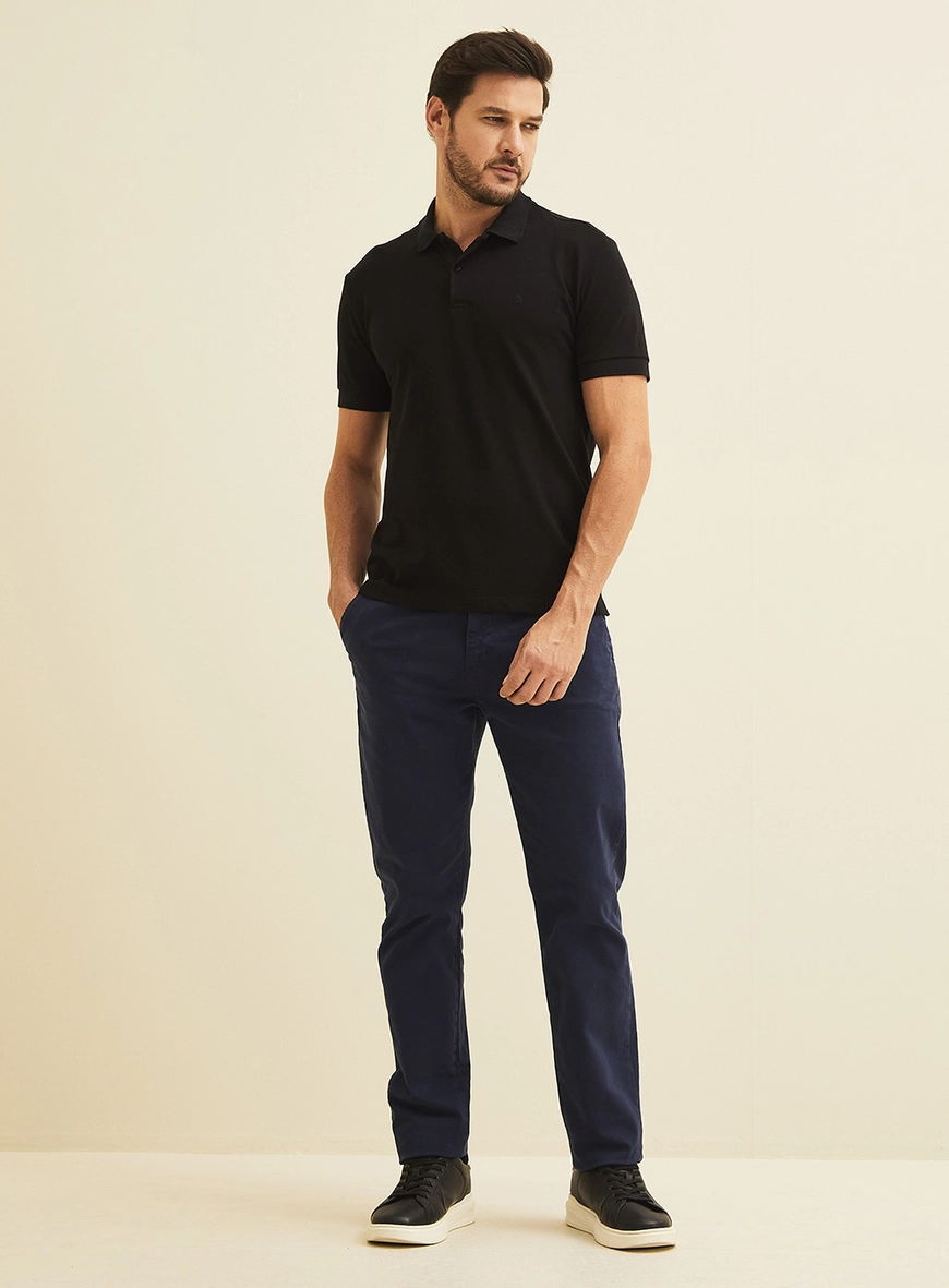 Polo Muscle Fashion Com Aplicação Preto