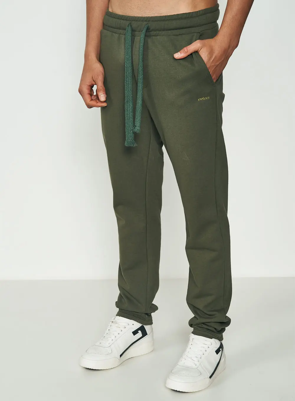 Calça Moletom Slim Comfort Verde Demetri