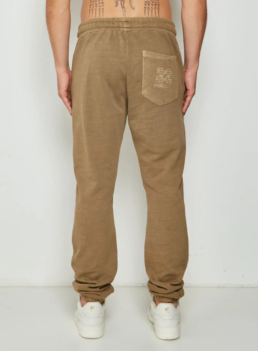 Calça Moletom Slim Bege Cinzas