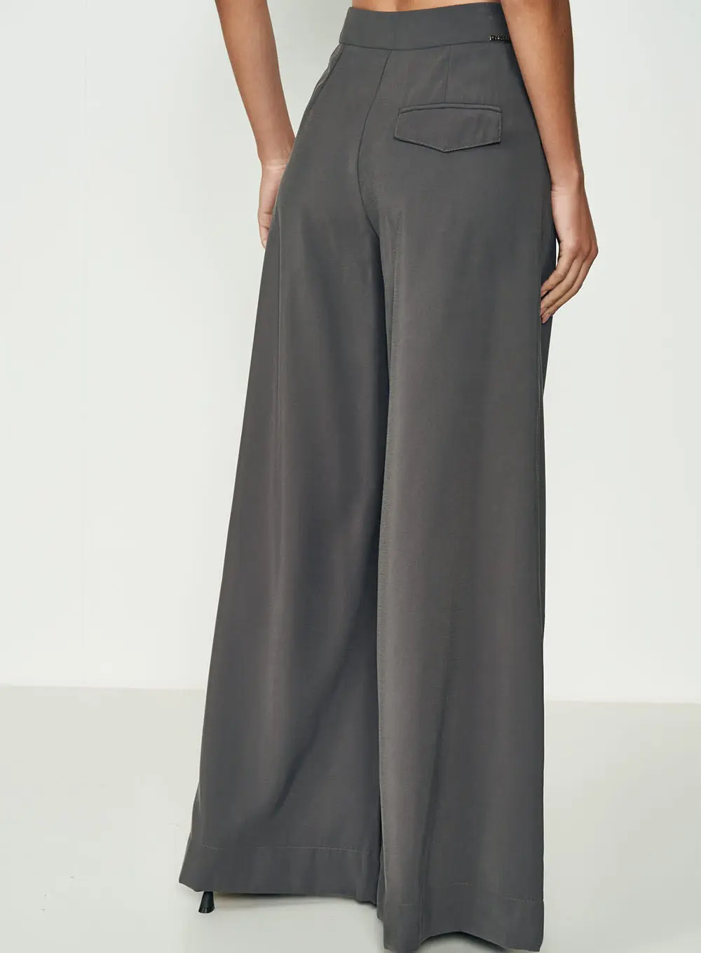 Calça Wide Leg Cinza