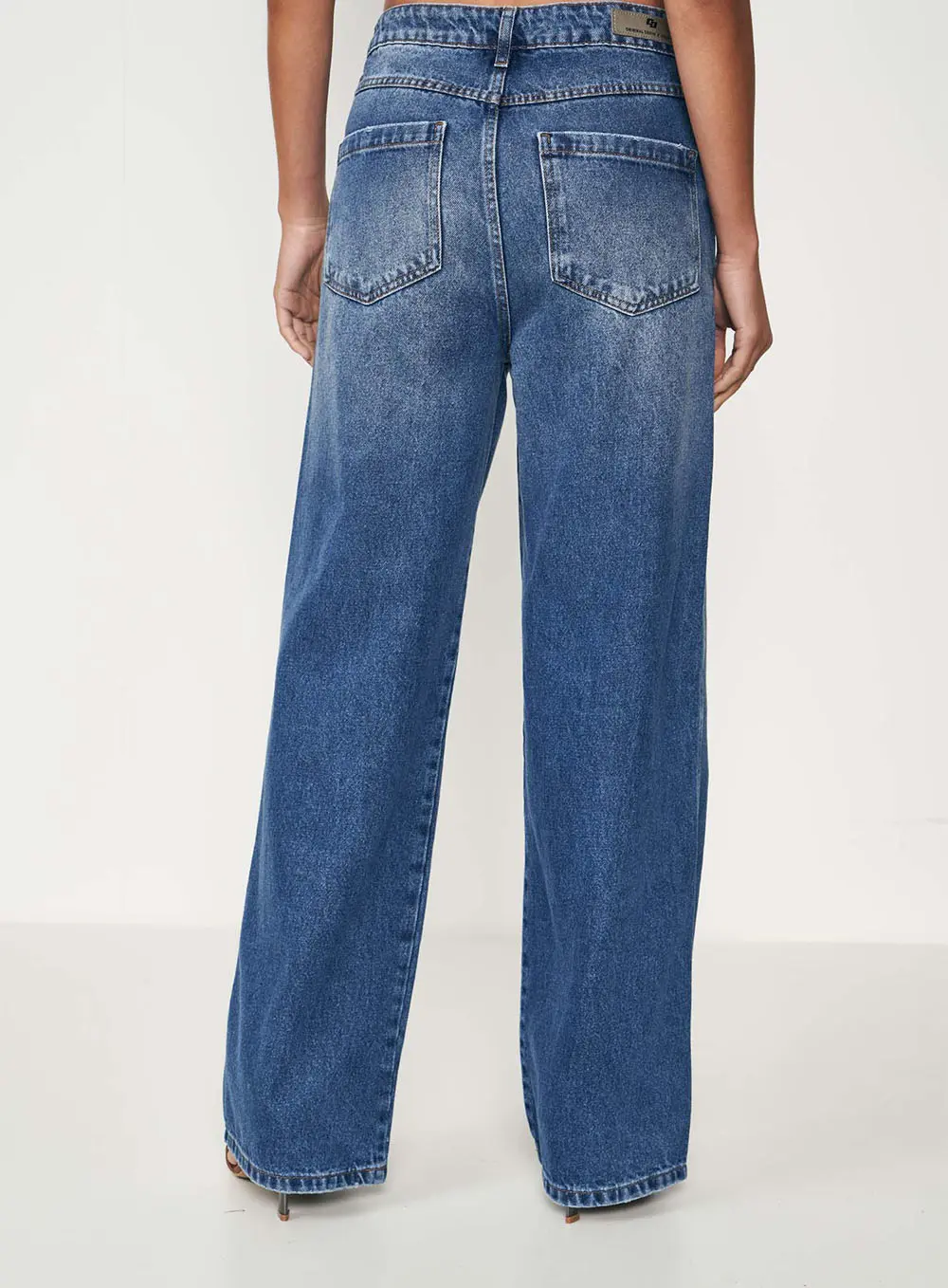 Calça Feminina Jeans Ampla - Bruna Índigo