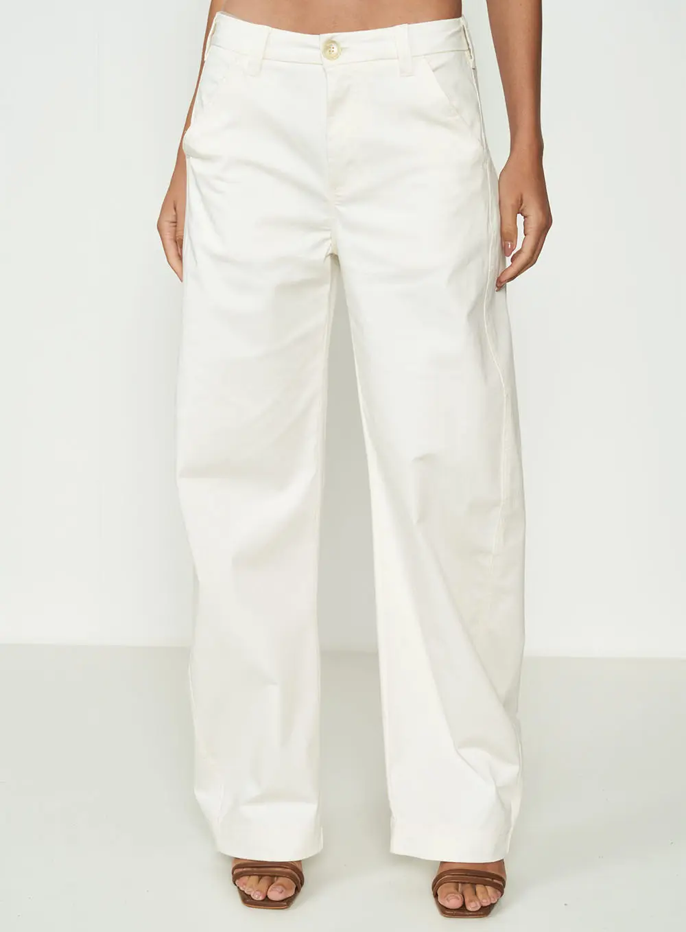 Calça Feminina Cotton Wide Leg Off Shell