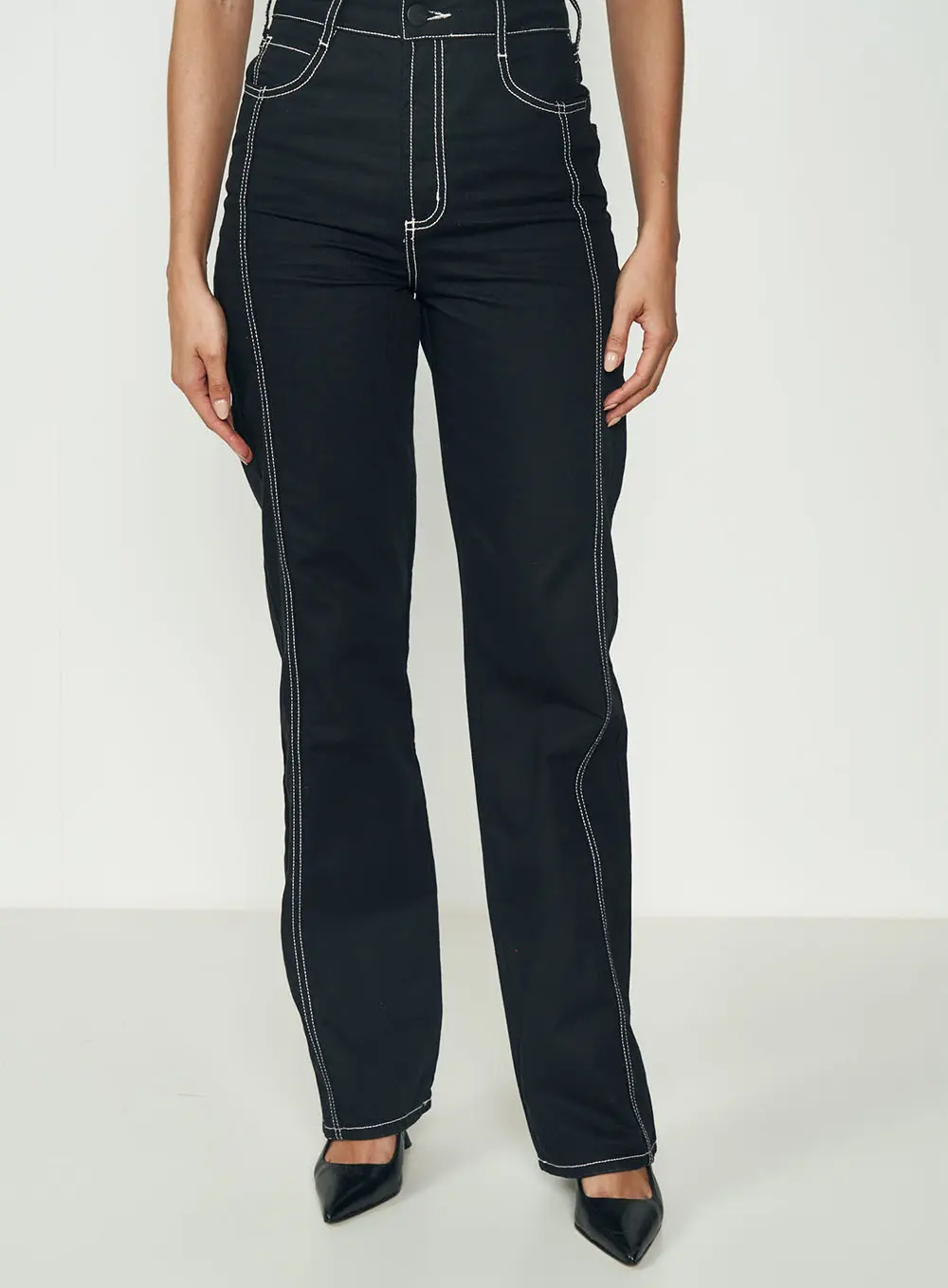 Calça Jeans Stitch Preto