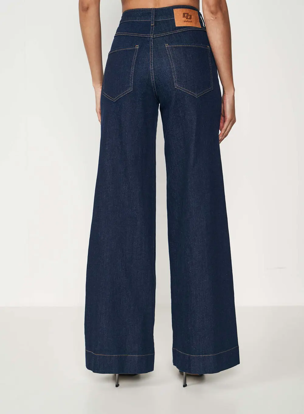 Calça Feminina Jeans Ampla - Silvia Índigo
