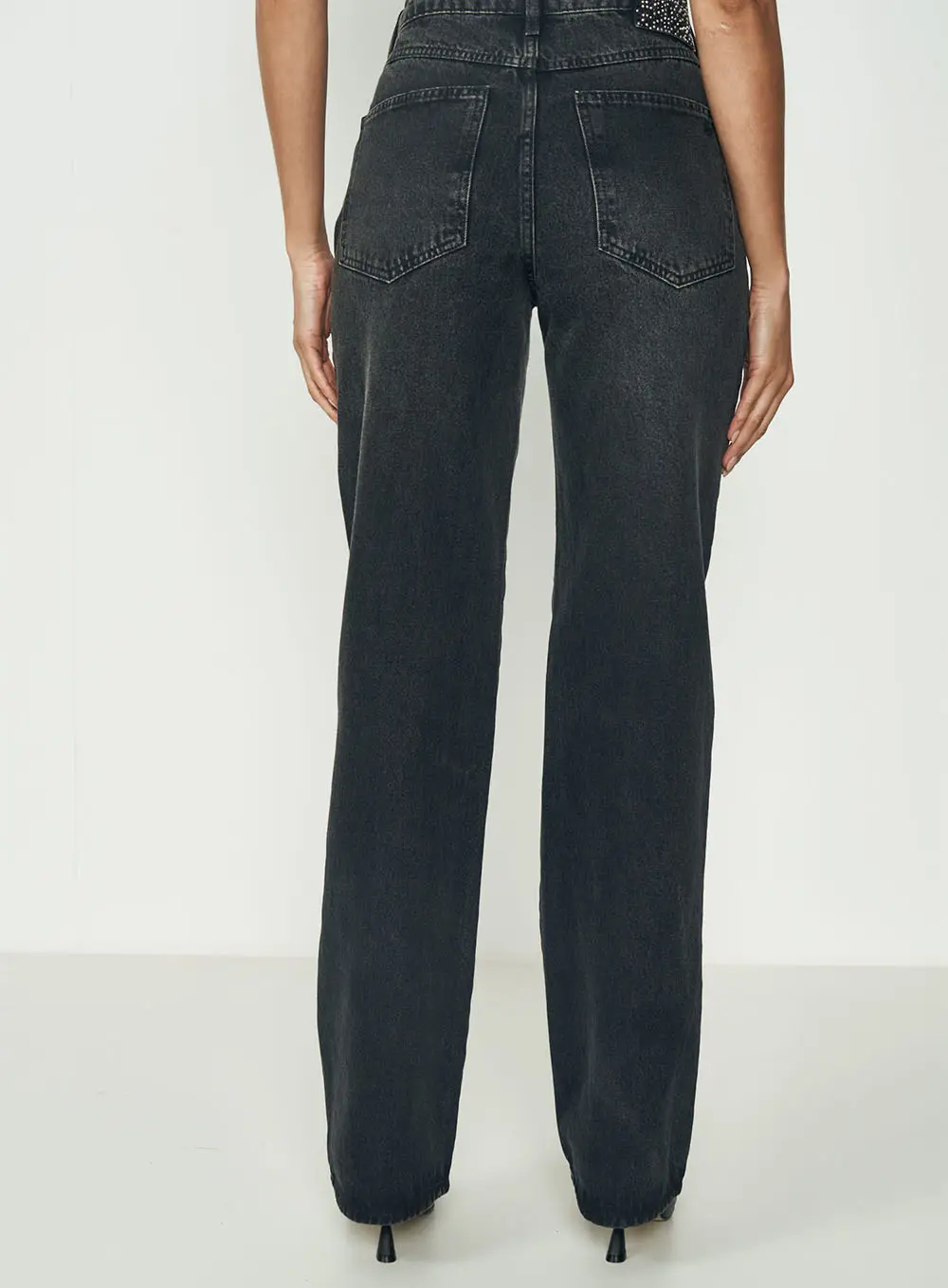 Calça Jeans Juliette Com Aplicação Indigo Preto