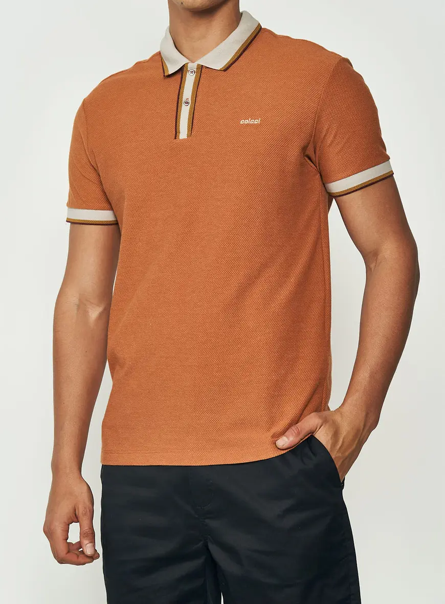 Camisa Polo Masculina Terracota Colcci