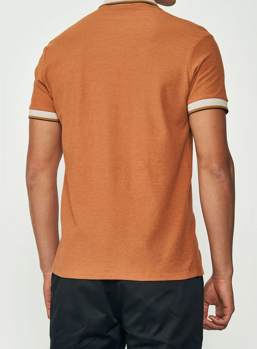 Camisa Polo Masculina Terracota Amarelo Pumpkin