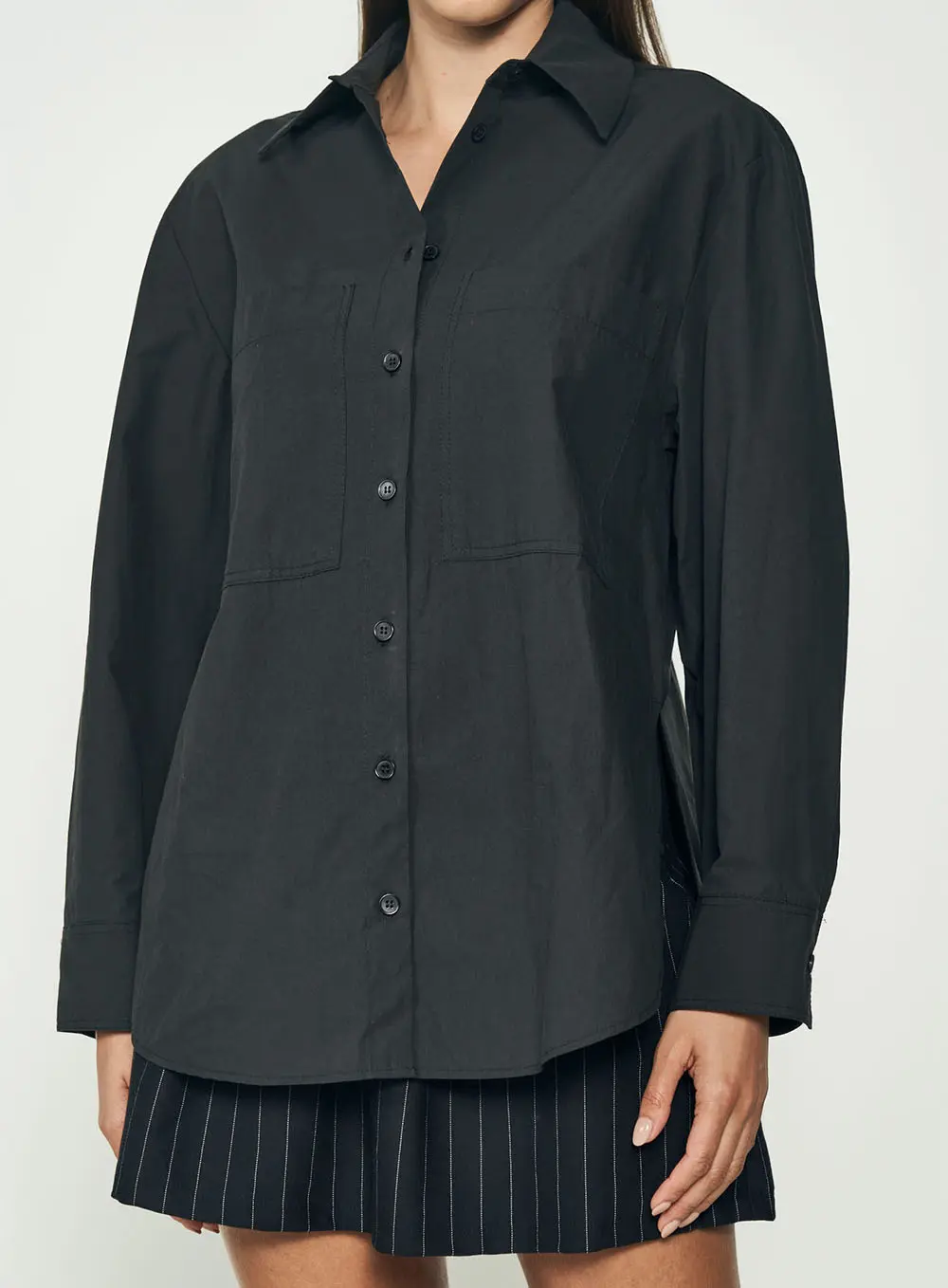 Camisa Feminina Alfaiataria Loose Preto