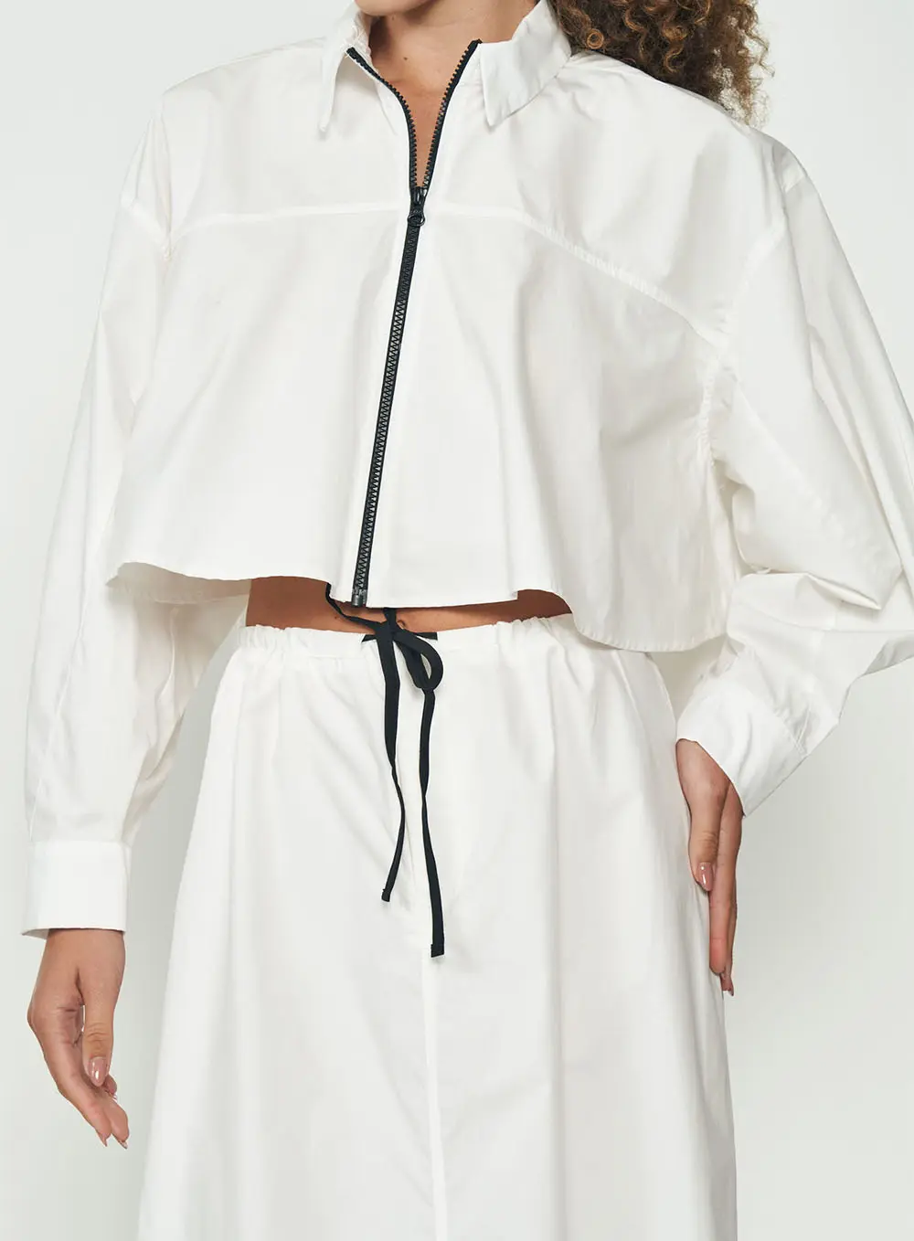 Camisa Cropped Barril Off Shell