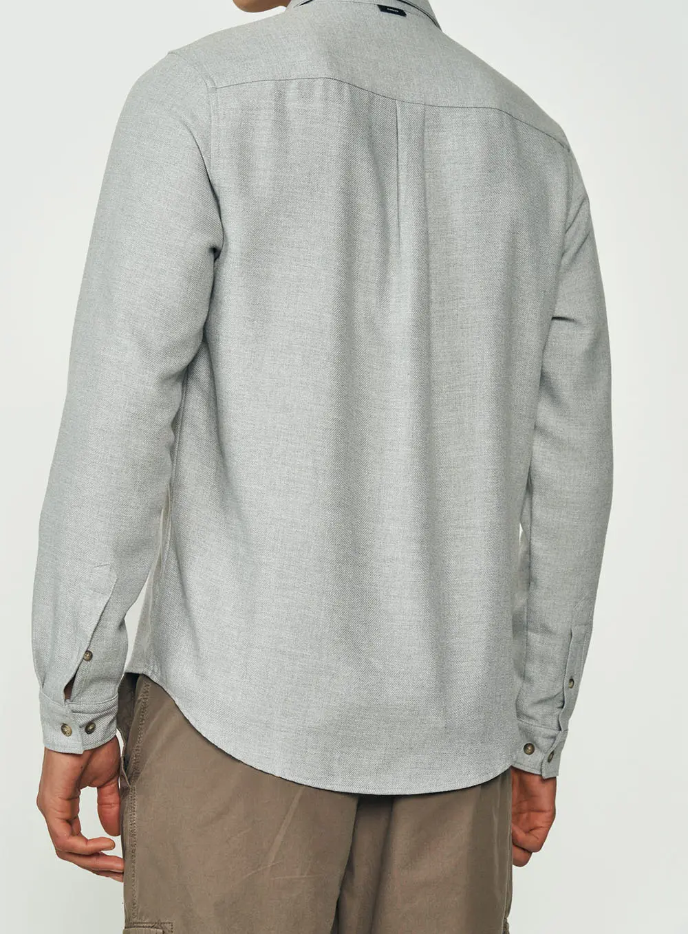 Camisa Relax Manga Longa Cinza