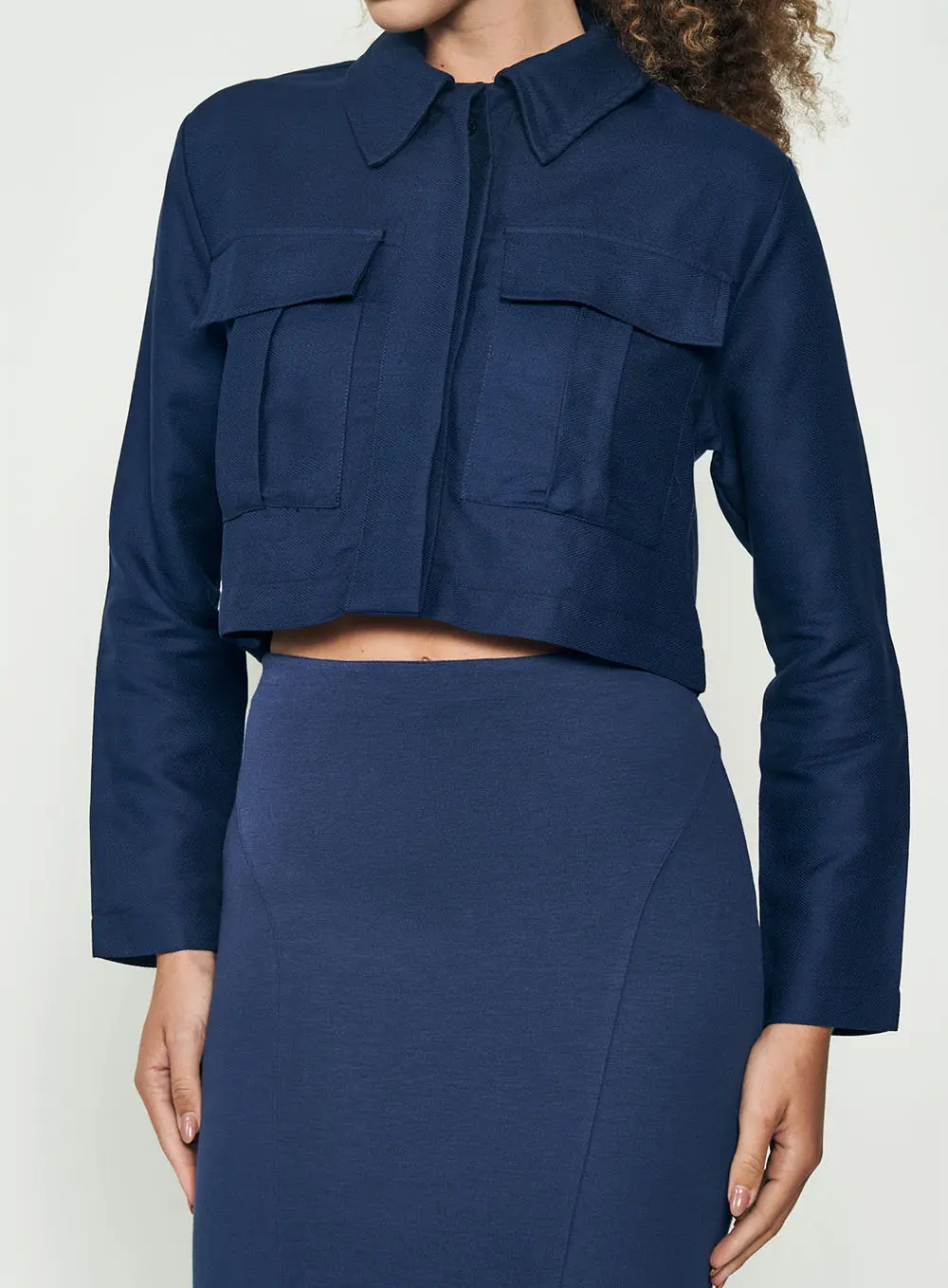 Jaqueta Navy Chic Azul Darkness