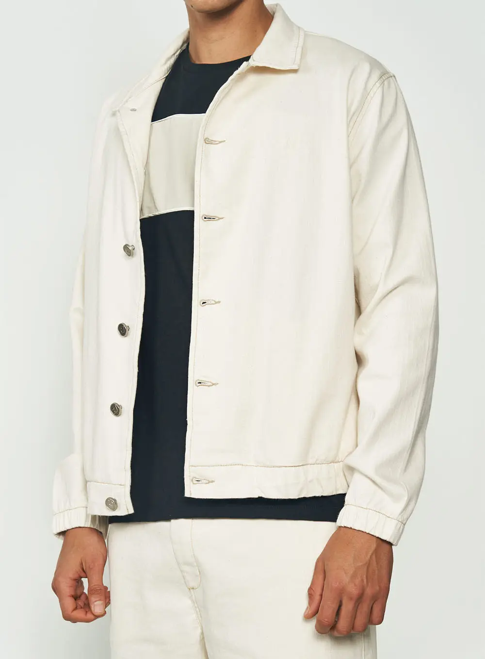 Jaqueta Denim Bomber Off Shell