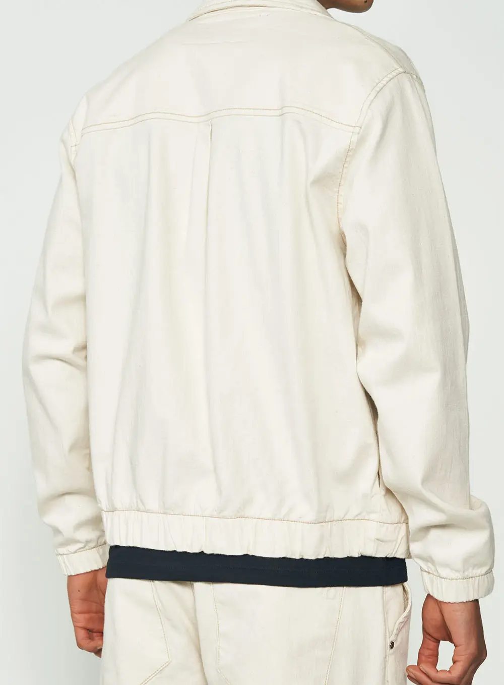 Jaqueta Denim Bomber Off Shell
