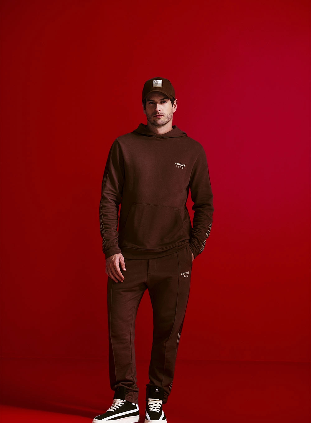 Calça De Moletom Masculina Avenida De Paris Marrom