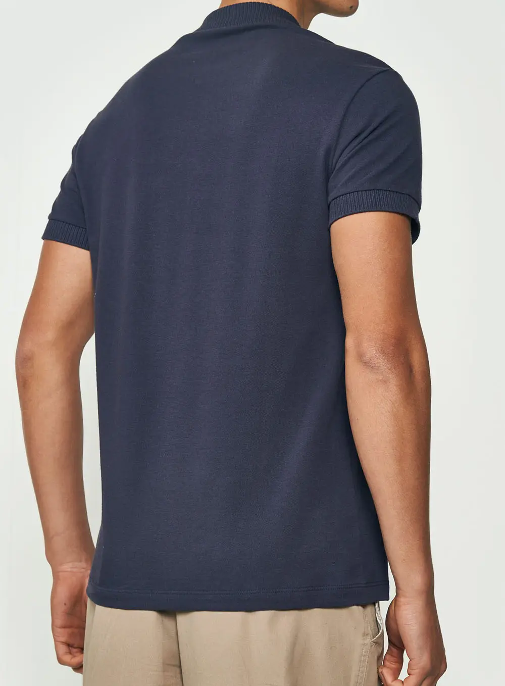 Polo Texturizada Confort Azul
