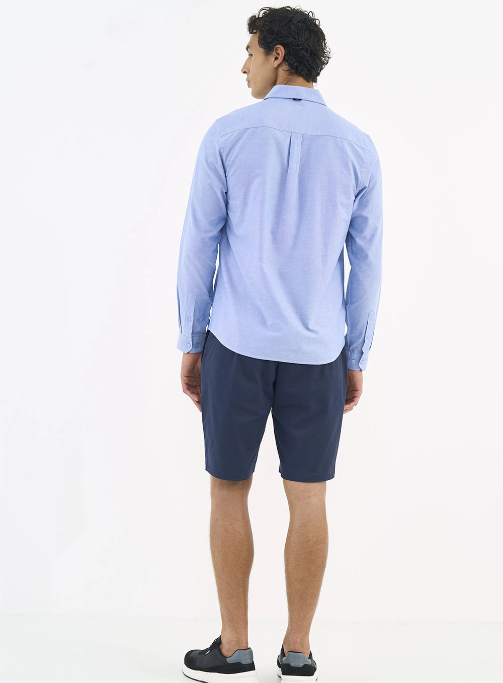 Camisa Masculina Texturizada - Relax Azul Empire Blue