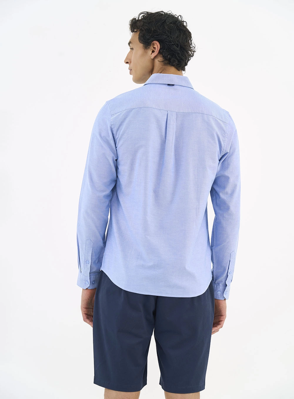 Camisa Masculina Texturizada - Relax Azul Empire Blue