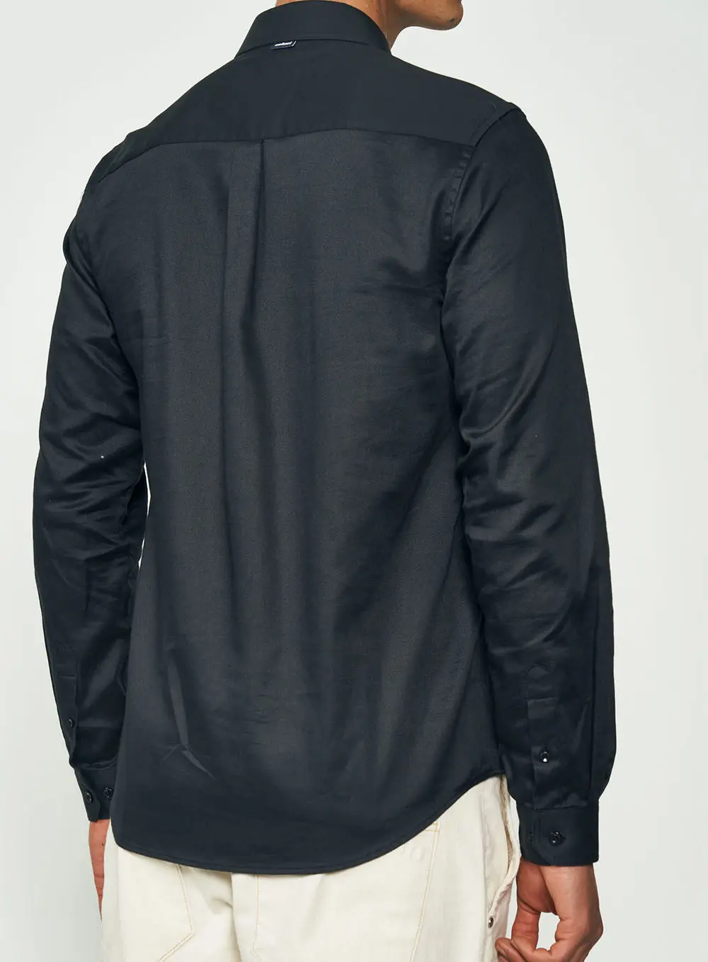 Camisa Oxford Manga Longa Preto