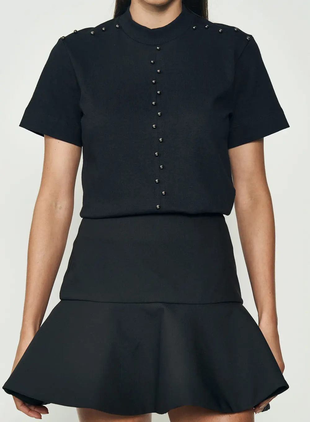 Camiseta Com Bordado Manual Preto