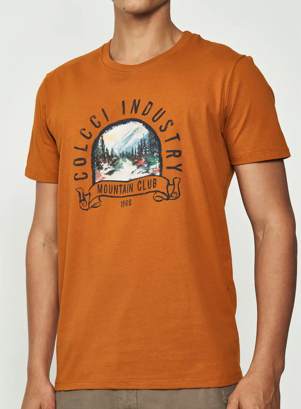 Camiseta Colcci Mountain Club Amarelo Pumpkin