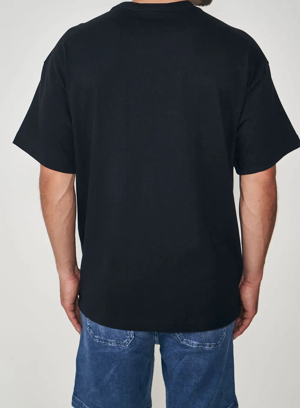 Camiseta Masculina Com Bolso - Relaxed Preto