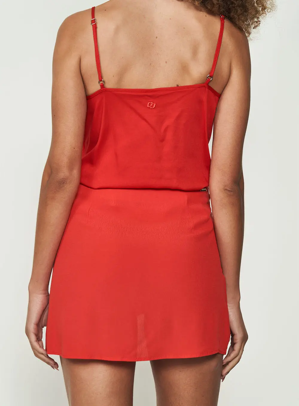 Blusa Solta Alças Finas Vermelho