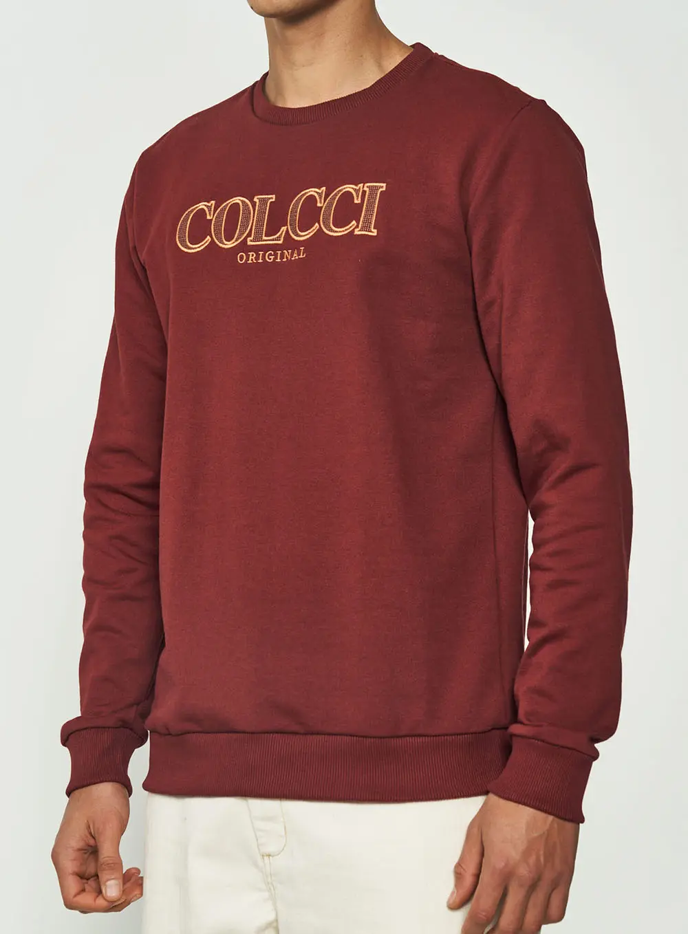 Blusão Moletom Masculino Comfort Com Logo Bordô Sweet Berry