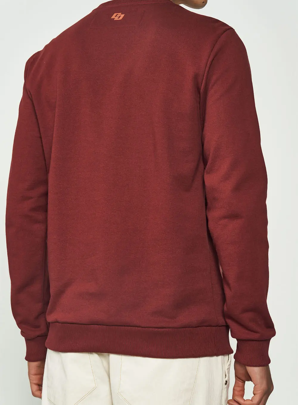 Blusão Moletom Masculino Comfort Com Logo Bordô Sweet Berry