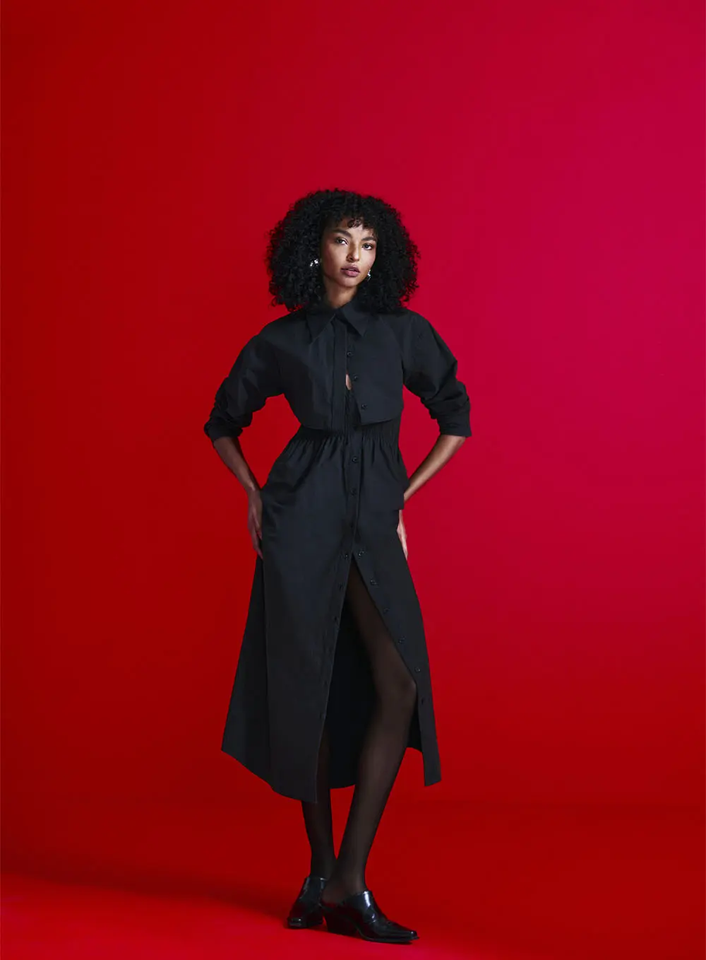 Vestido Overlap Preto