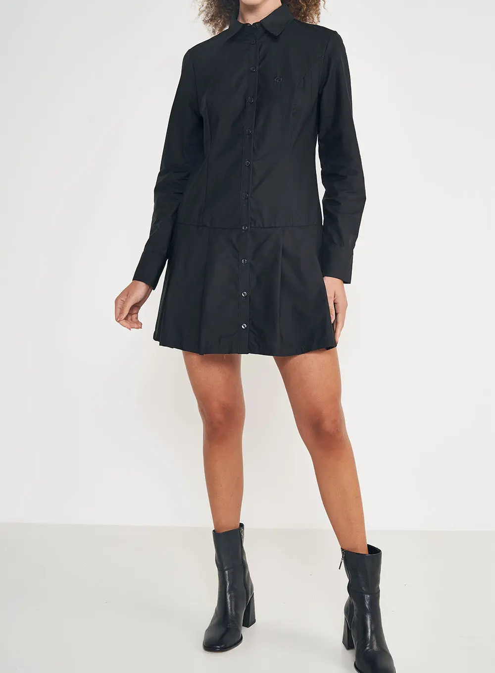 Vestido Camisa Preto Preto