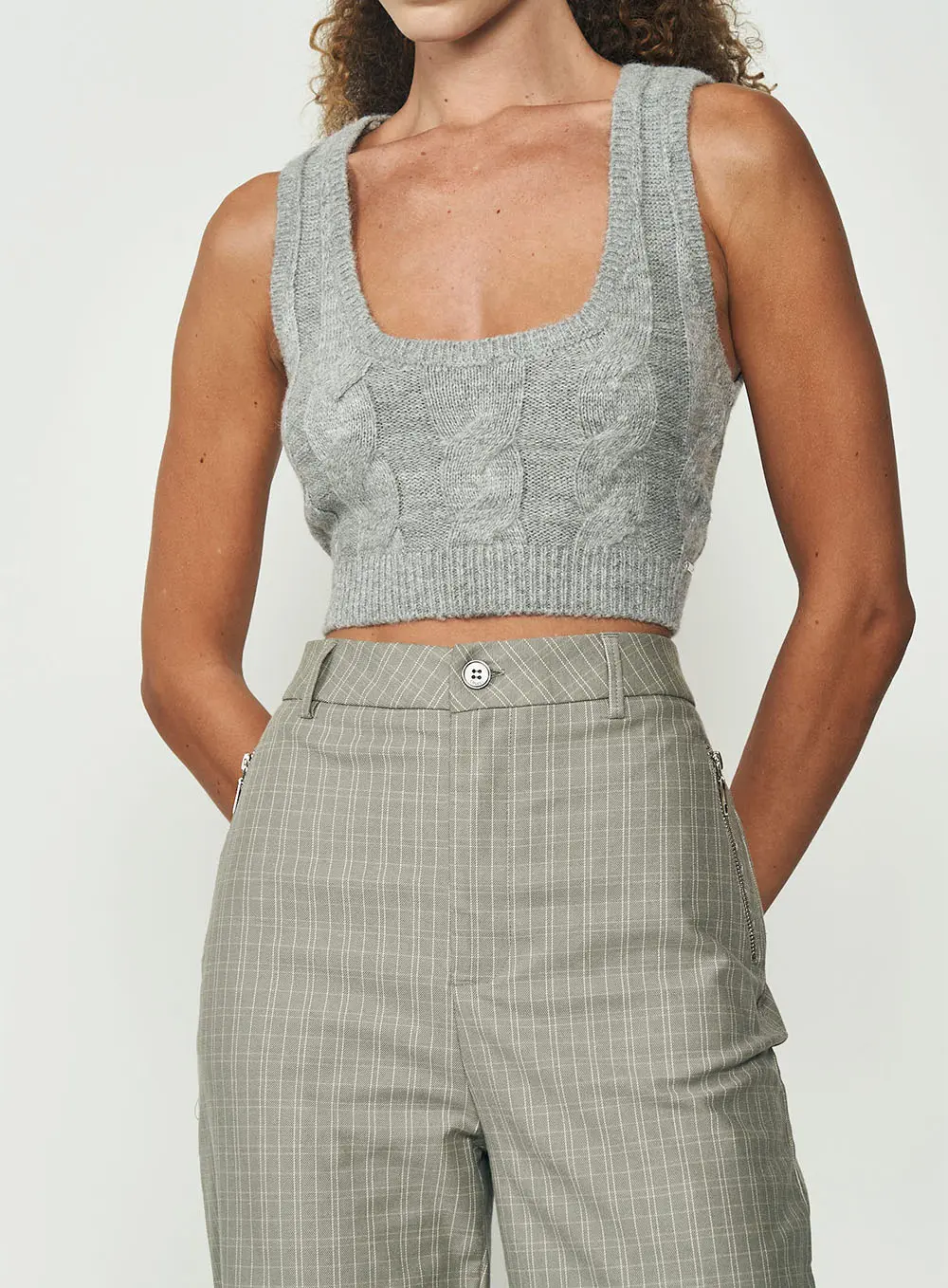 Top Tricot Parisien Cinza