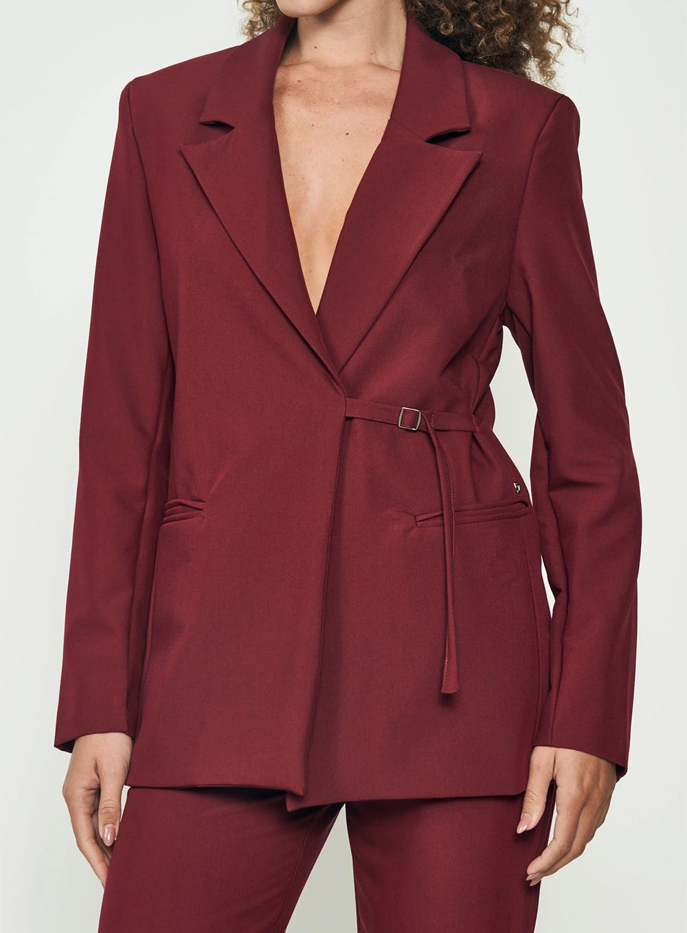 Blazer Alfaiataria Loose Bordo Bloodstone