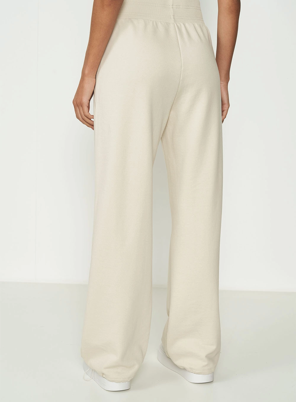 Calça Moletom Wide-leg Cream Bege