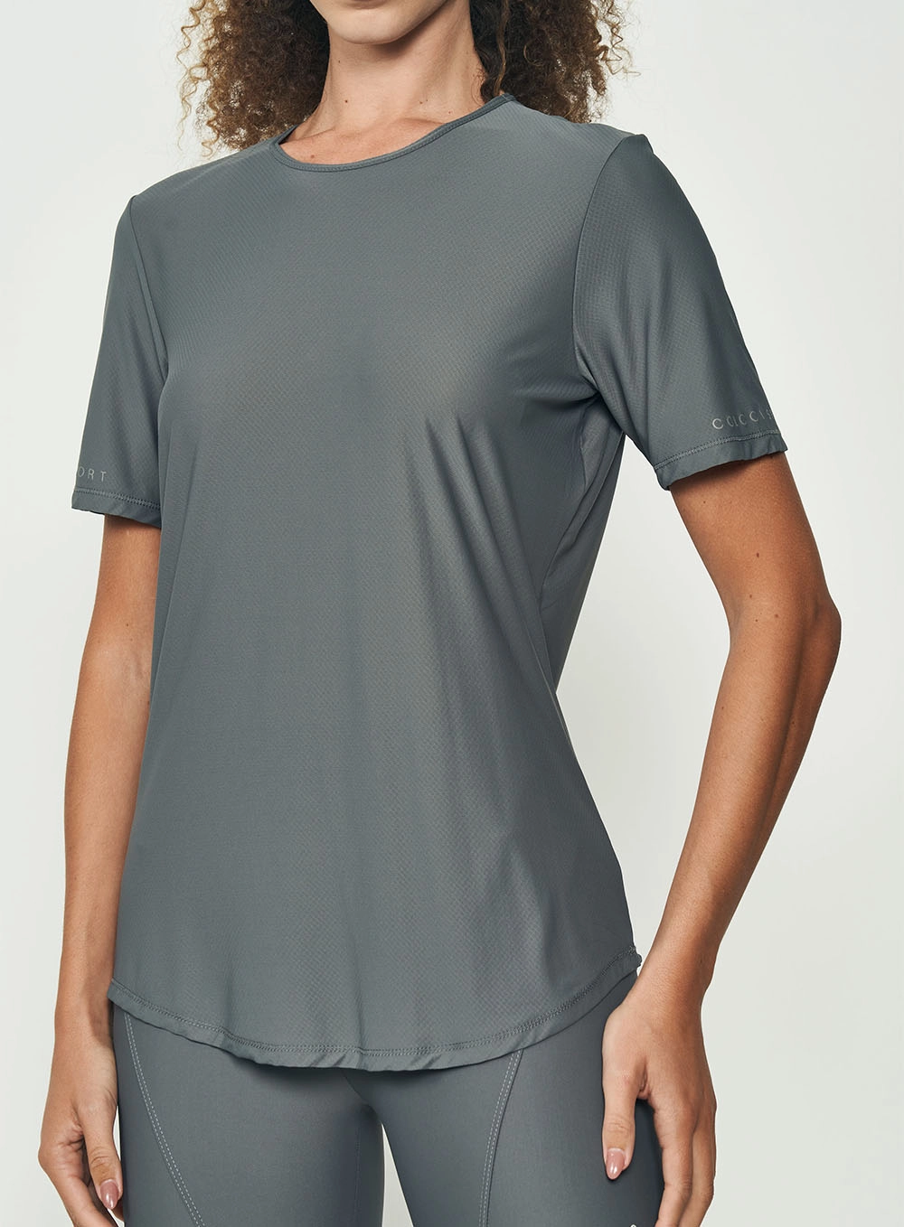 Camiseta Dynamic Fit Cinza Com Toque Macio Cinza Leigh