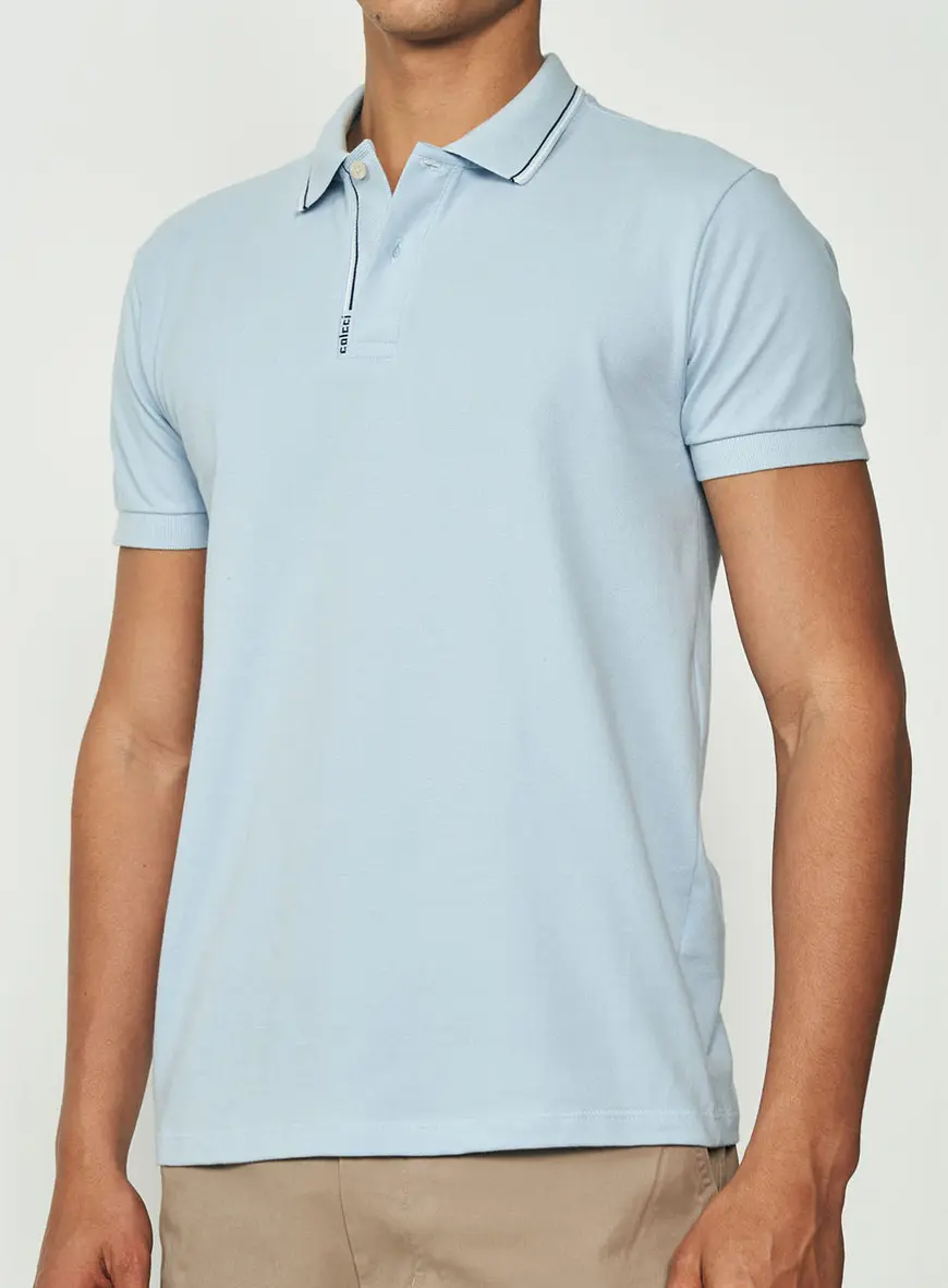 Camisa Polo Azul Claro