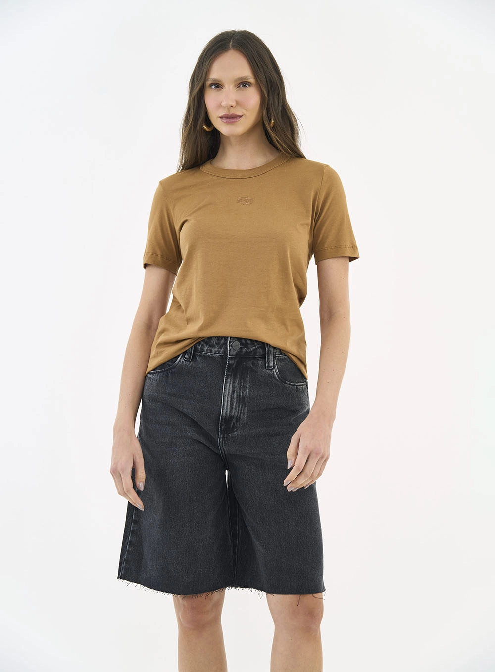 Camiseta Comfort Manga Curta Marrom Evermore