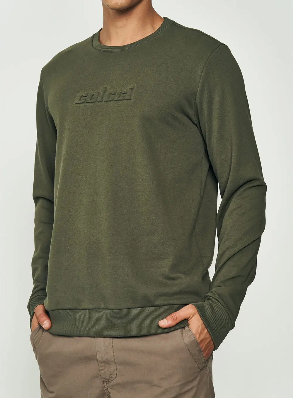 Blusão Masculino Reto Logo Relevo Comfort Verde Demetri
