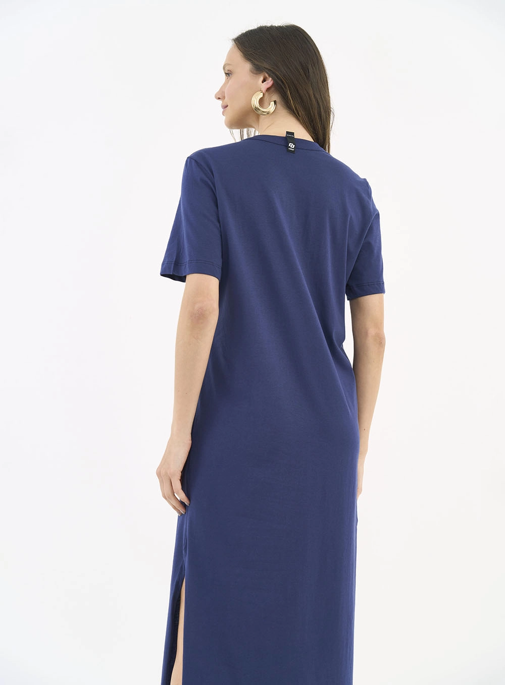 Vestido Midi T-shirt Dress Azul Darkness