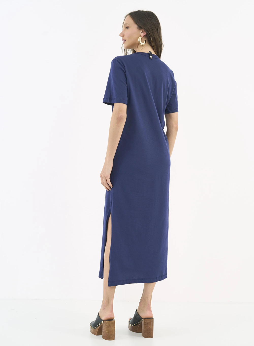 Vestido Midi T-shirt Dress Azul Darkness