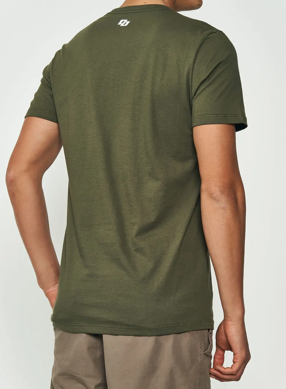 Camiseta Slim Logo Em Alto Relevo Verde Demetri