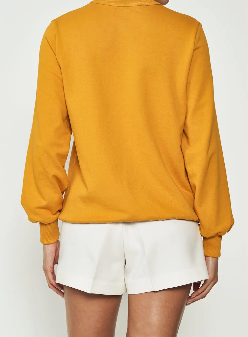 Blusão De Moletom Comfort Com Detalhe Em Logo Amarelo Sunray