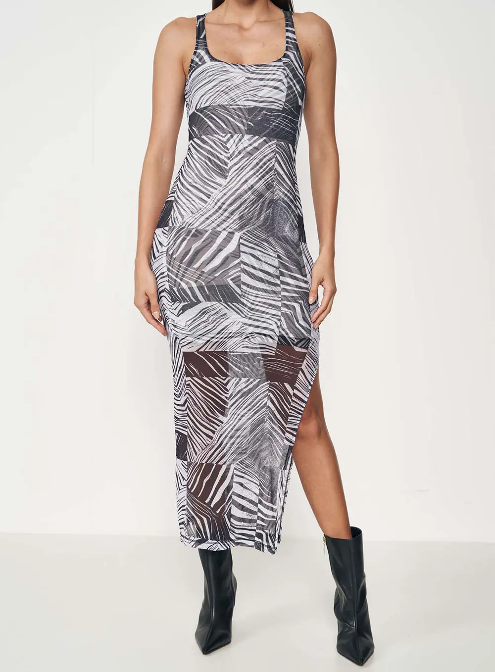 Vestido Tule Estampado Estampados