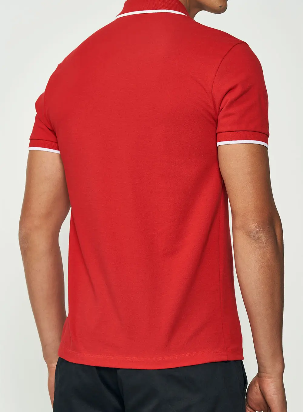 Polo Masculina Manga Curta Vermelho