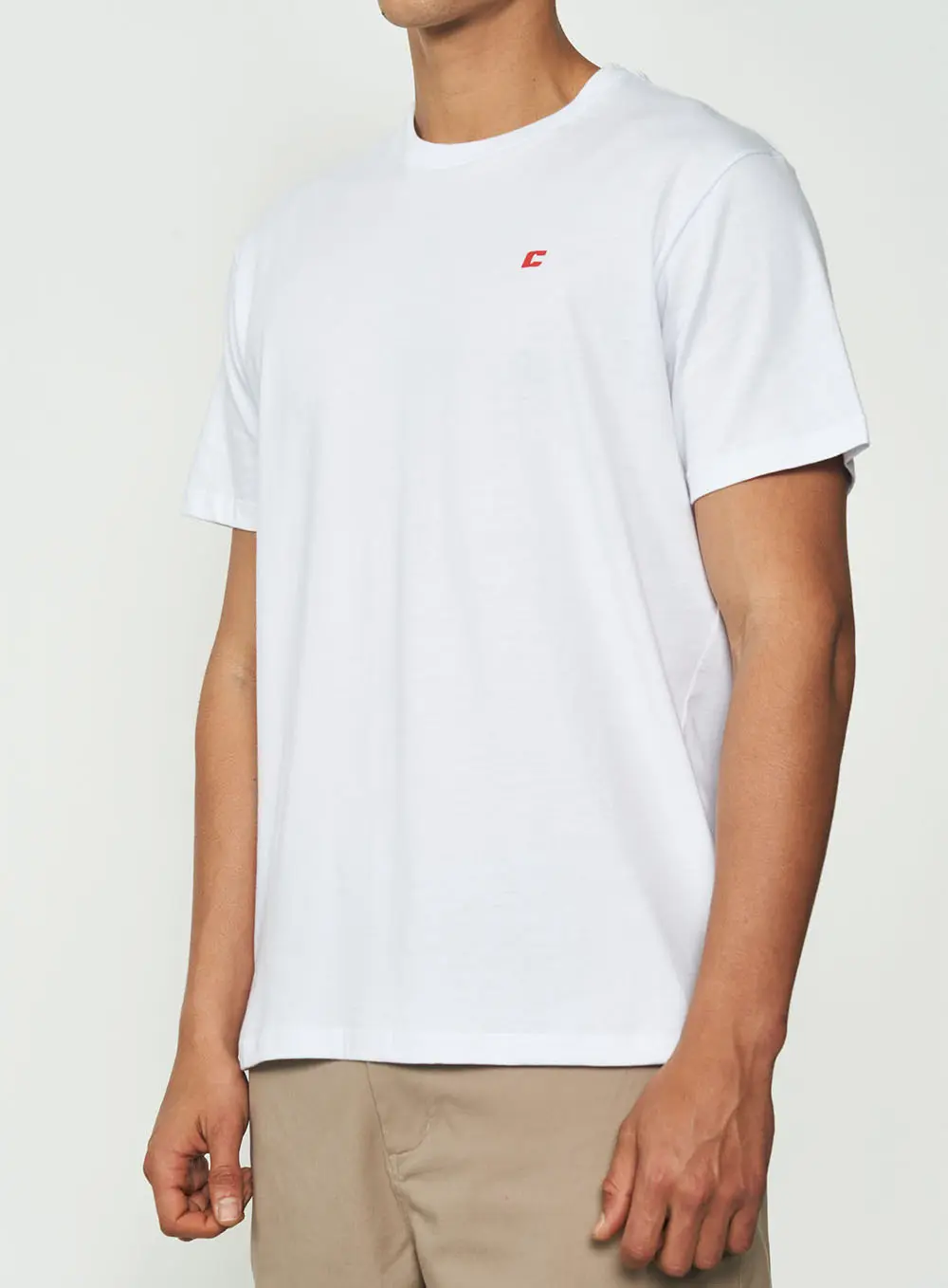 Camiseta Básica Colcci Logo Minimalista Branco