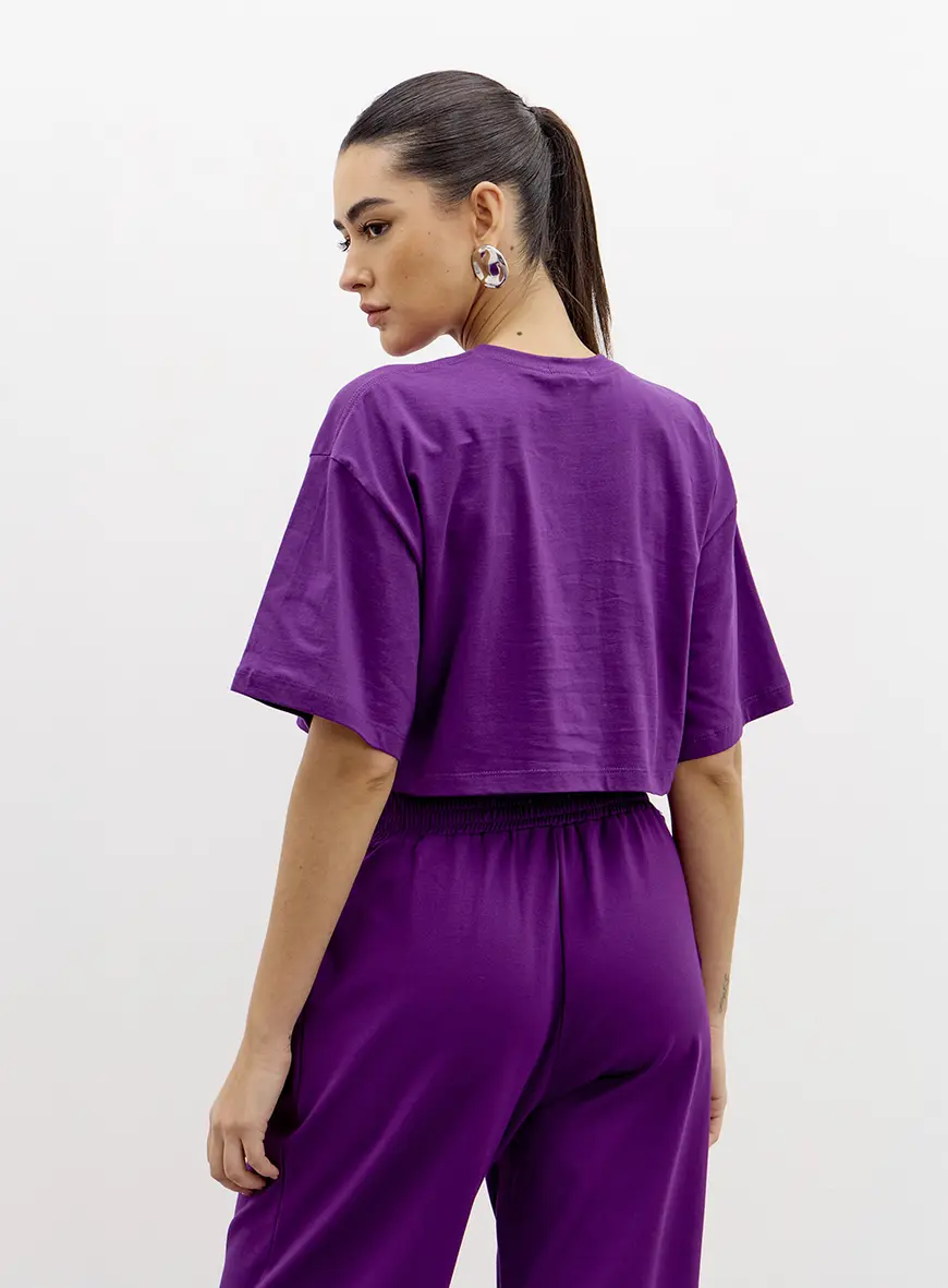 Camiseta Encurtada Beet Roxo Beet 3