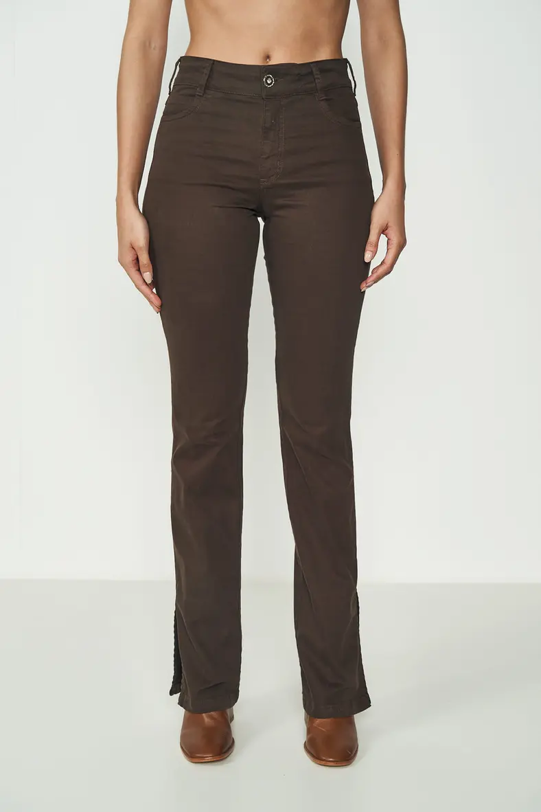 Calça Feminina Em Sarja Reta Bia Colcci