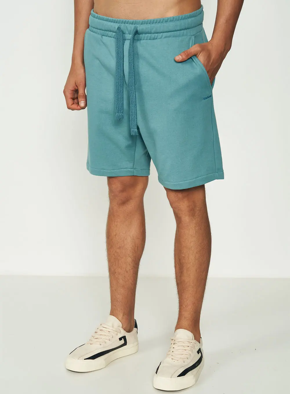 Bermuda Moletom Slim Azul Empire Blue
