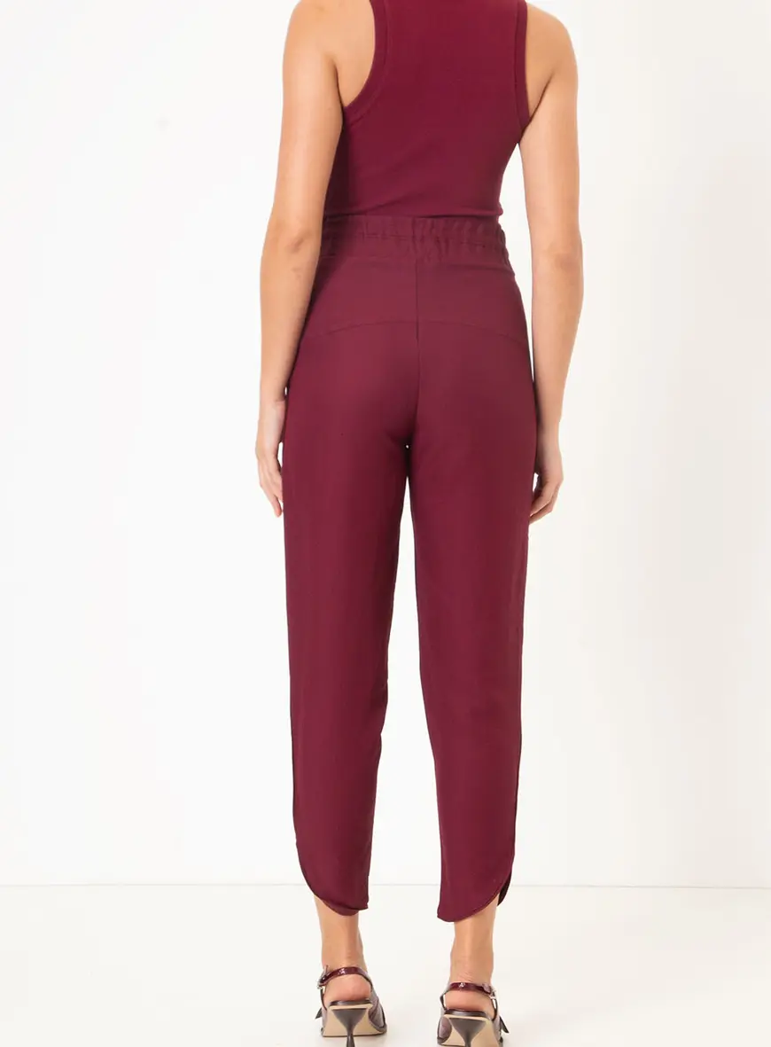 Calça Linho Bordo 3
