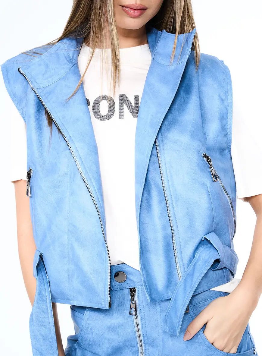 Colete Com Cinto Azul 3
