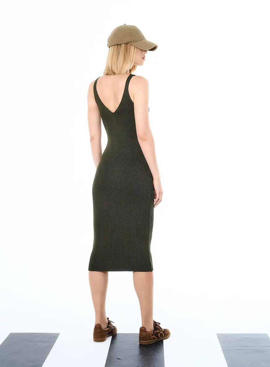 Vestido Tricot Verde 4